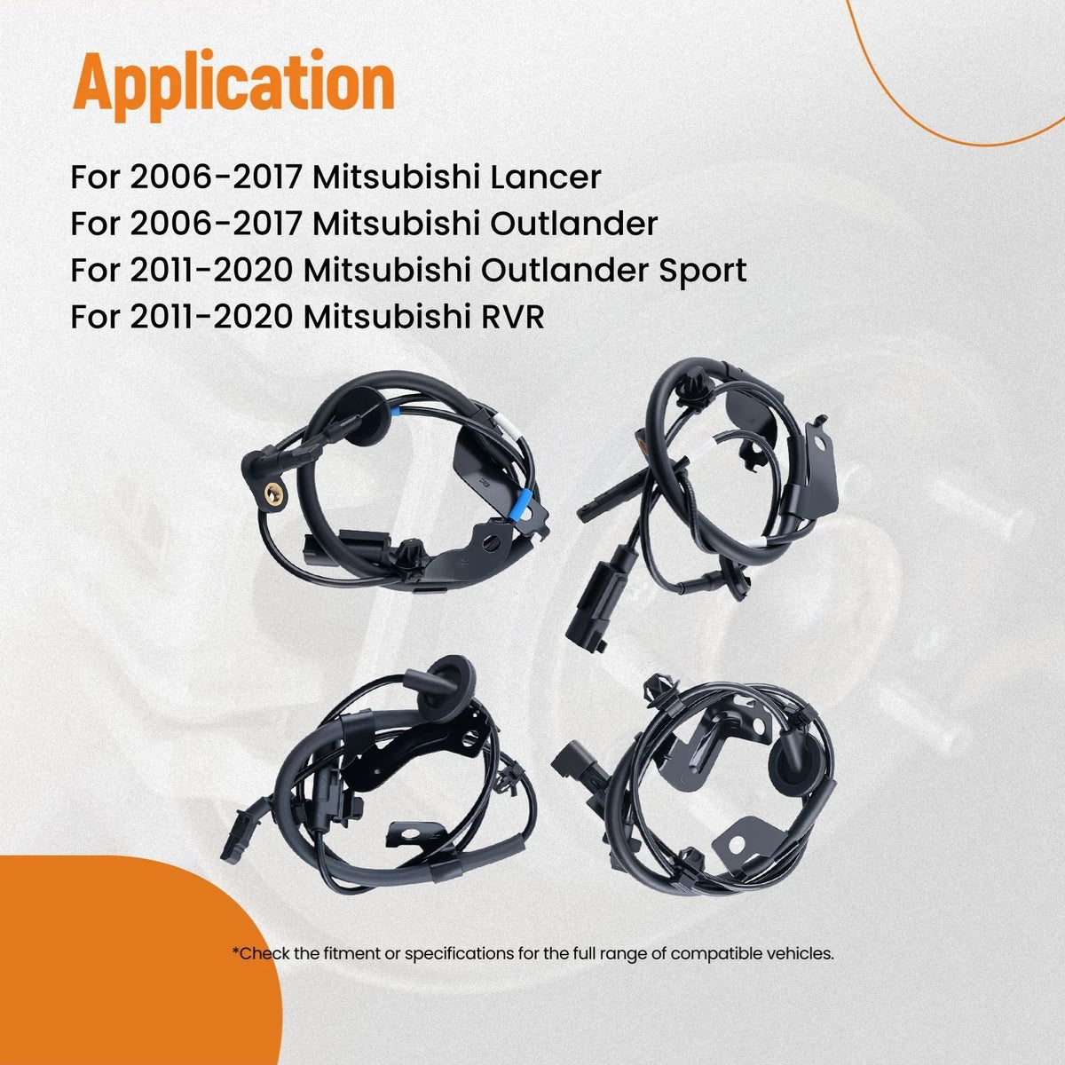 ABS Wheel Speed Sensor Set of 4 for Mitsubishi Outlander Lancer RVR (2006–2020)
