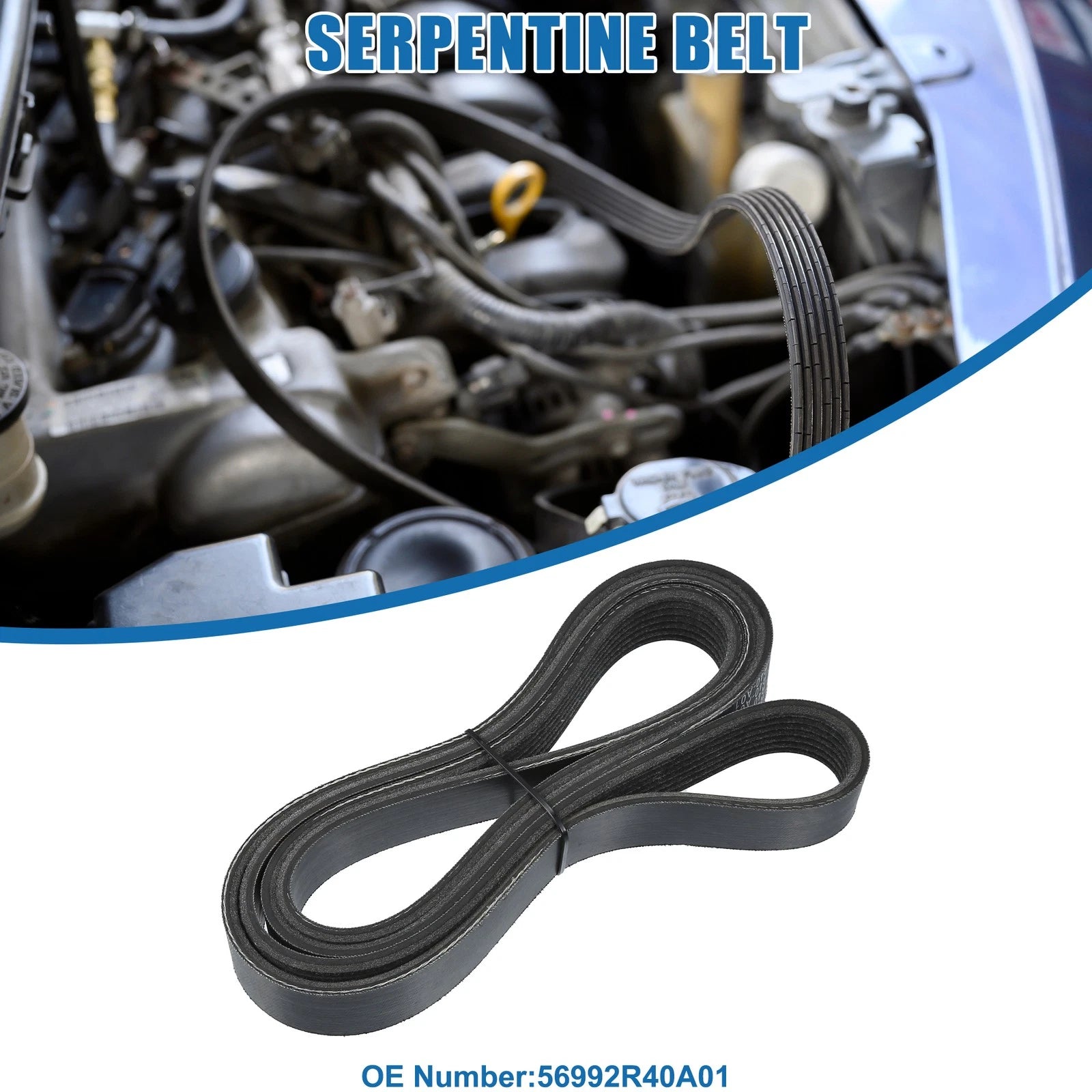 Serpentine Belt Replacement V-Ribbed for Honda Accord 2008–2012
