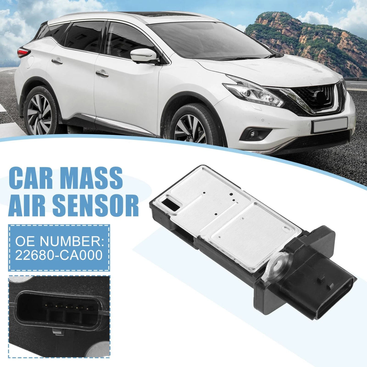 Mass Air Flow Sensor MAF for Nissan Versa (2007–2012) No.22680-CA000