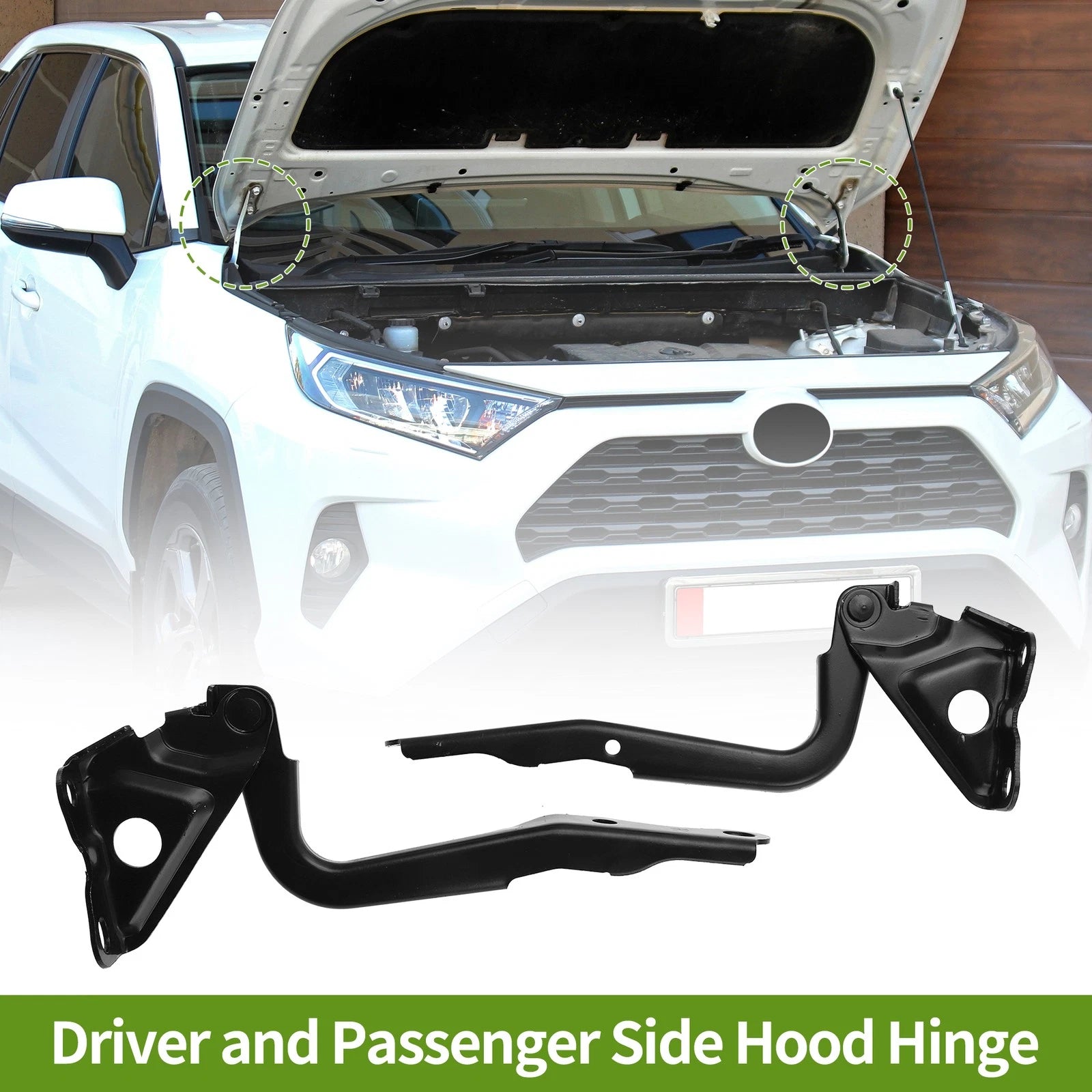 Hood Hinges Front Bonnet Bracket Replacement for Toyota RAV4 (2006–2014) 1 Pair