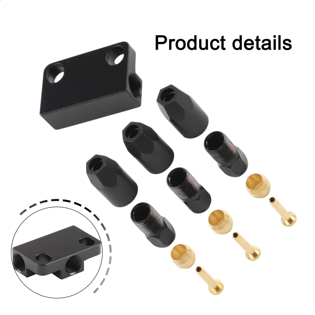Hydraulic Brake Cable Tee 1 to 2 Adapter for Versatile Applications