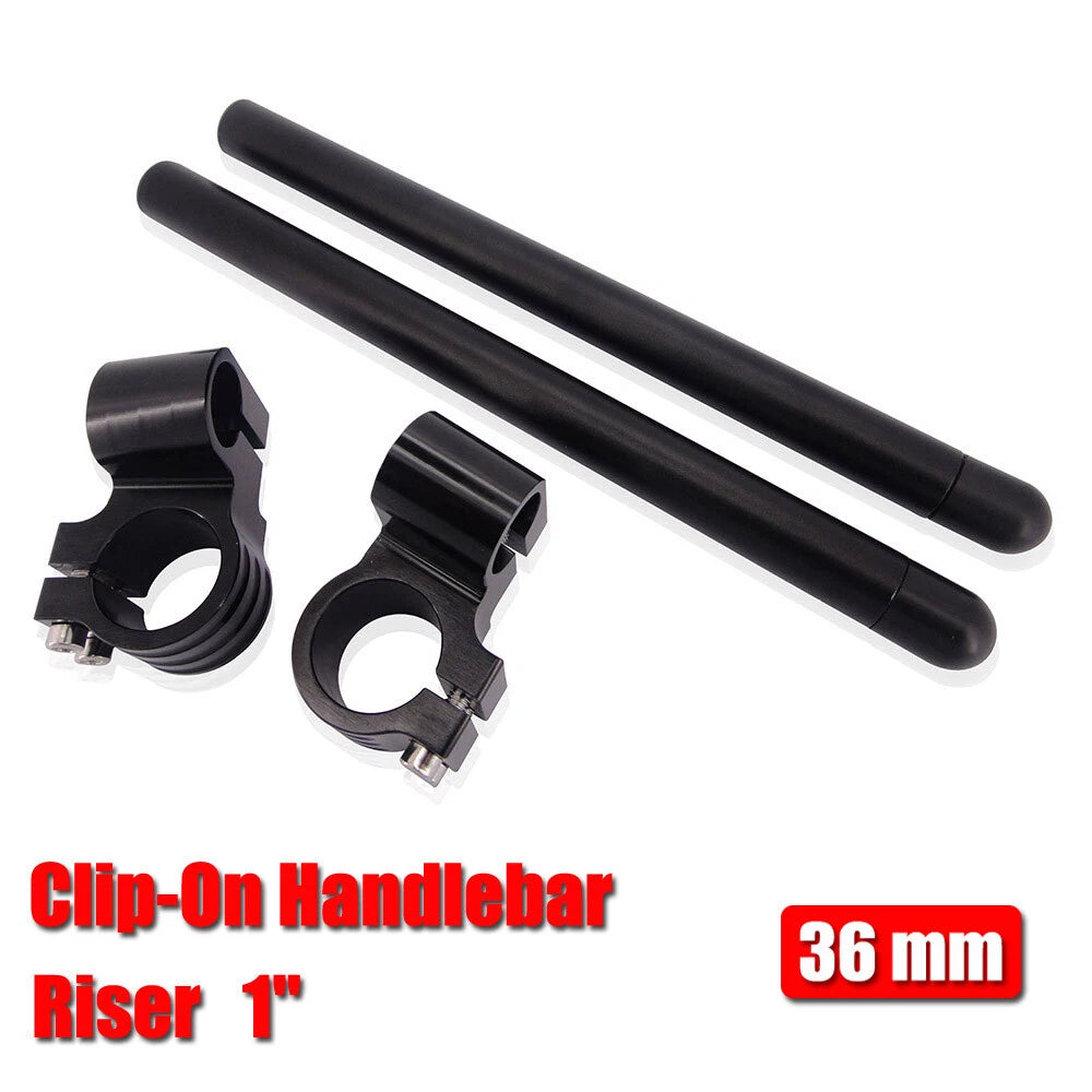 Adjustable CNC 36mm Riser 7/8" Clip-Ons Handlebars for Universal Fit (N/A)