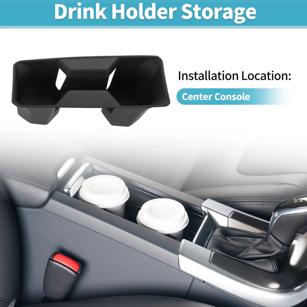 Center Console Cup Holder Organizer for Honda Accord 2023–2025 TPE Black
