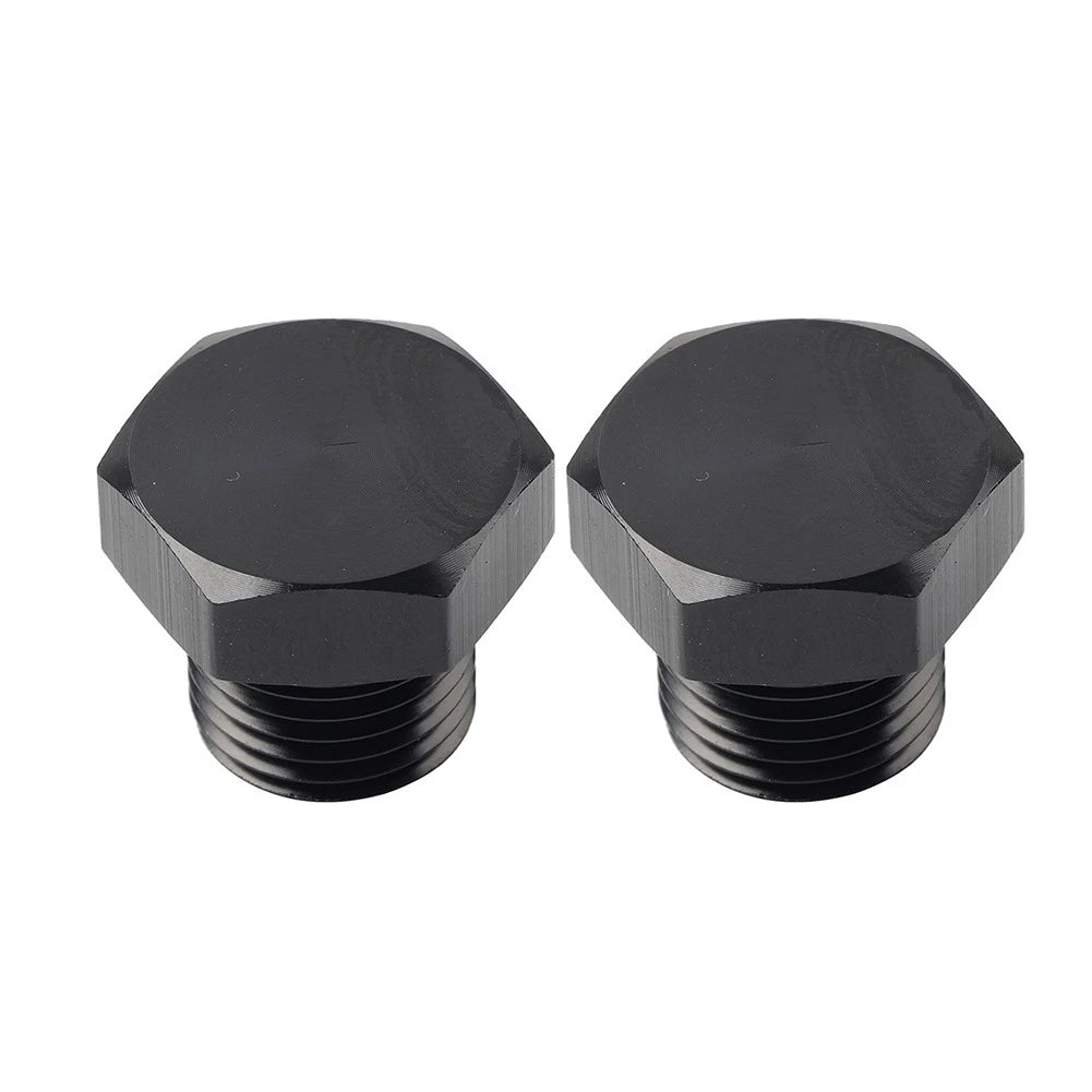 2Pcs Aluminum 6AN AN6 Block Off Cap ORB Plug Male Fitting Adapters