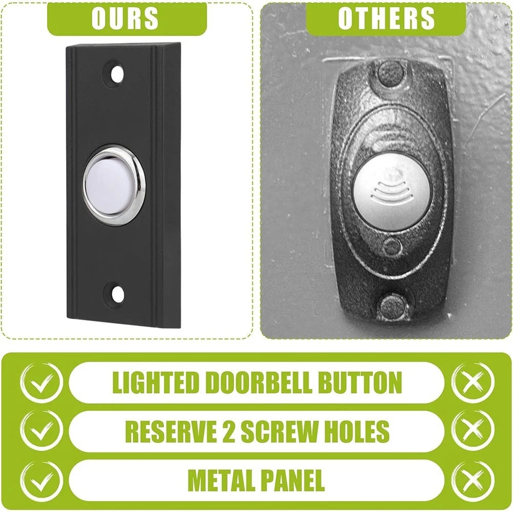 Replacement Metal Doorbell Push Button for Low Voltage Systems