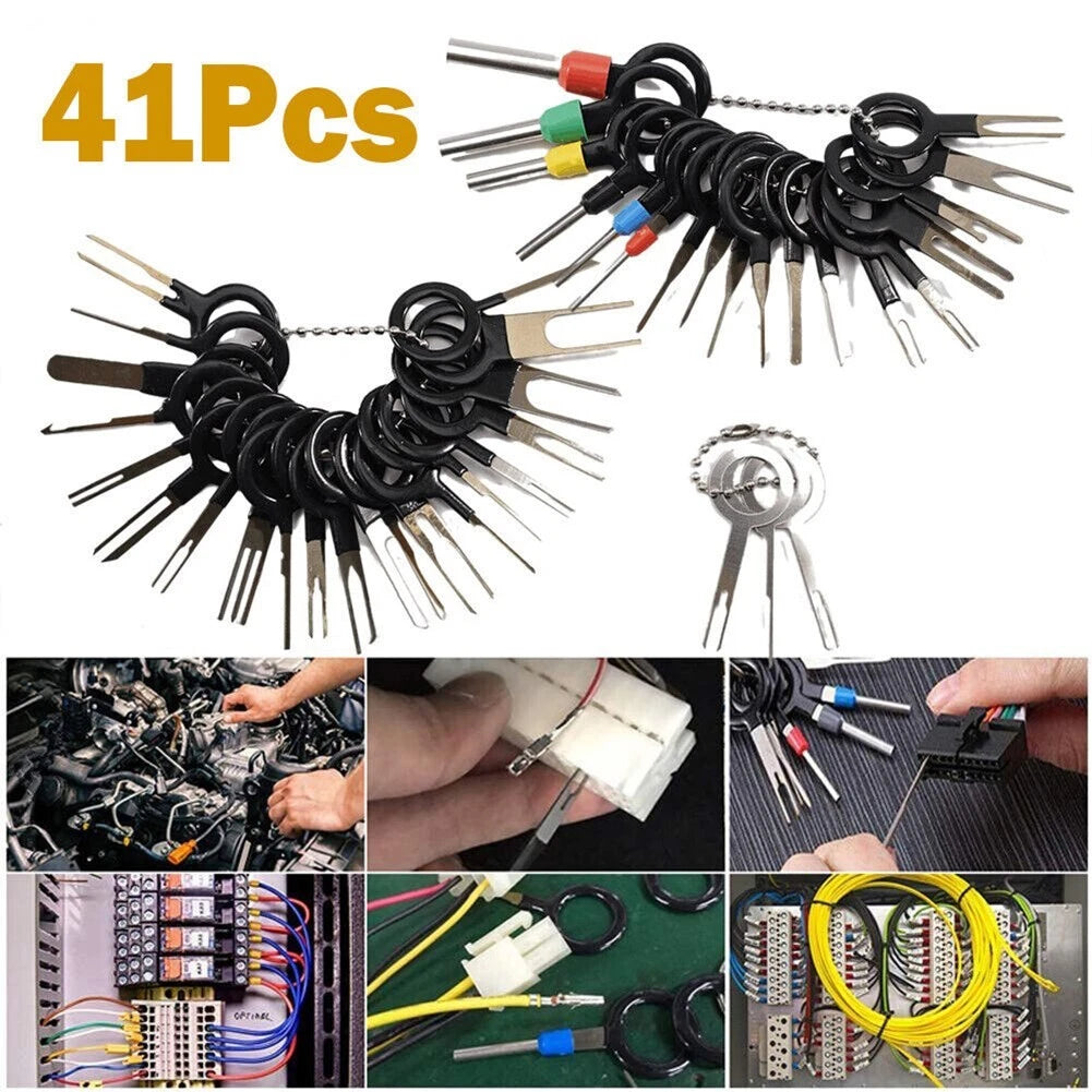 41PC Wire Terminal Extraction Tool Kit for Automotive and Home Use