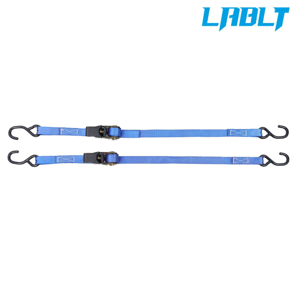 2X 1" × 4ft Heavy Duty Tie Downs Ratchet Straps for Universal Use (2400Lbs)