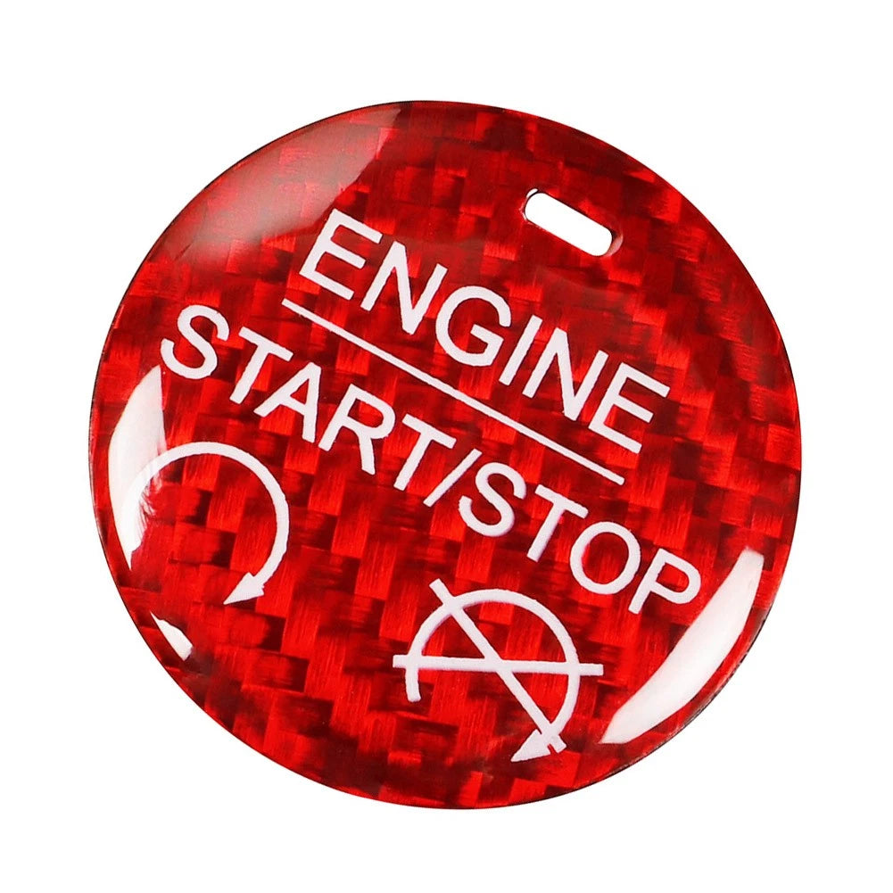 1 Pcs Red Engine Start Stop Button Cover Trim for Ford Mustang (2015–2022)