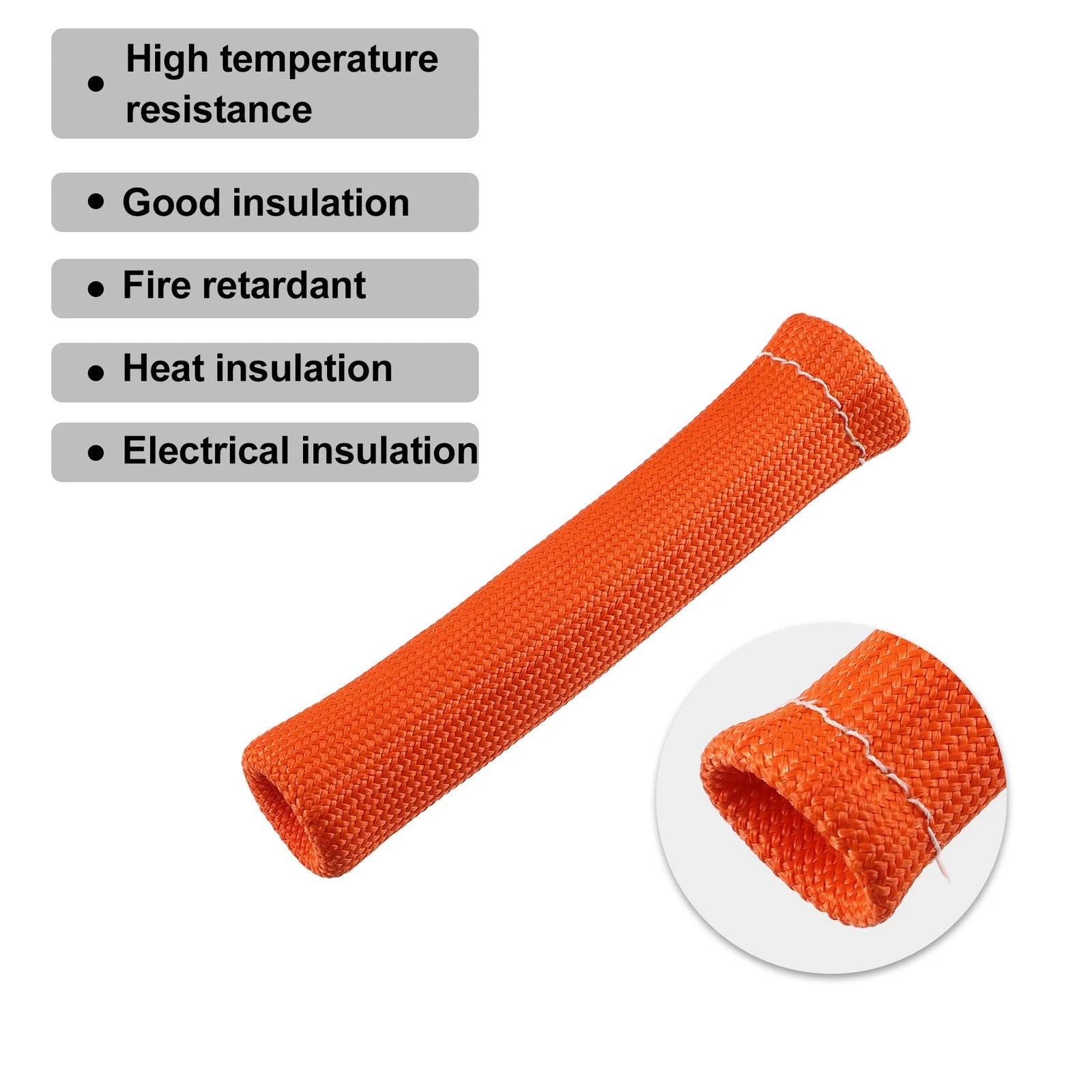 Set of 1 Car Engine Spark Plug Wire Boots Protector Sleeve - Orange