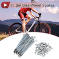 Bicycle Spokes Set 82mm 45 Steel Galvanized for 12G Wheel (2005–2015)