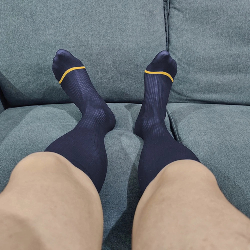 2X Sheer Stripe Socks for Business Office (Men's)