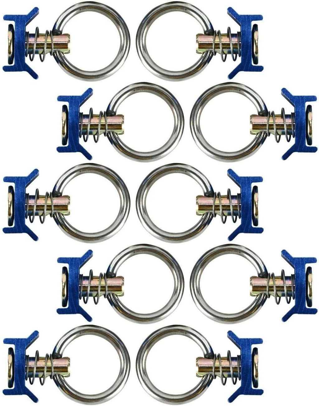 10 Pcs L-Track Single Stud Fitting with Stainless Steel Ring for Universal Use