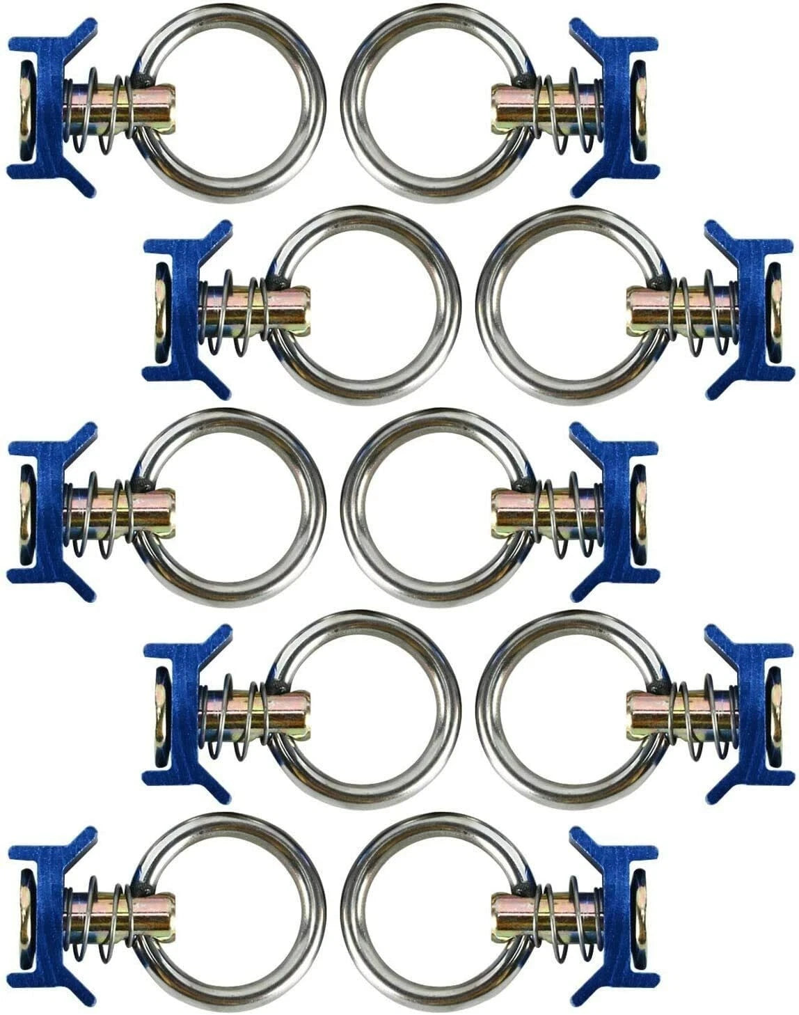 10 Pcs L-Track Single Stud Fitting with Stainless Steel Ring for Universal Use