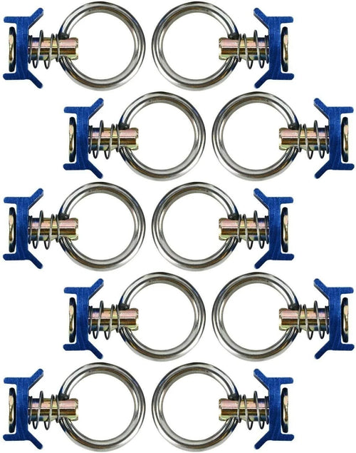 10 Pcs L-Track Single Stud Fitting with Stainless Steel Ring for Universal Use