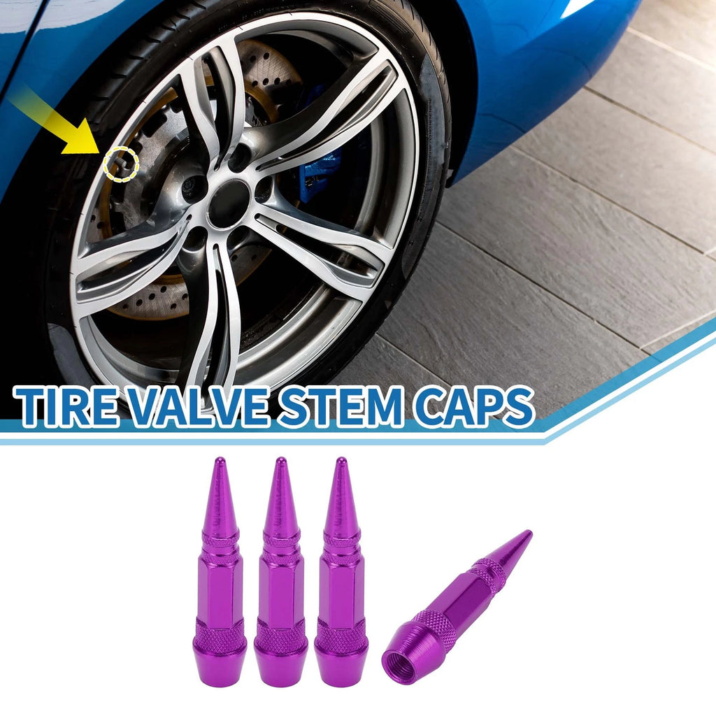 60MM Tire Valve Stem Caps Replacement for Car SUV Bike RV (4 Pack)