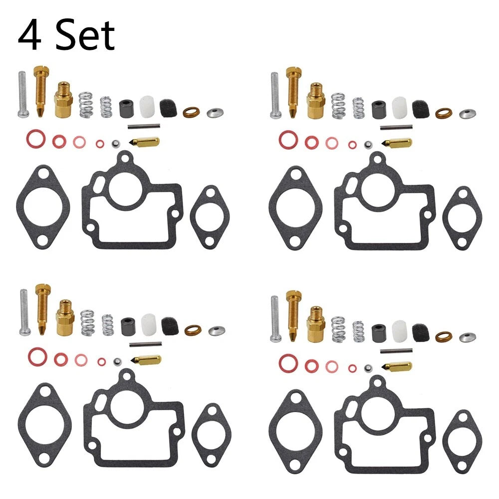 Set of 4 Carburetor Rebuild Kits for International Farmall IH H O4 W4 I4 HV