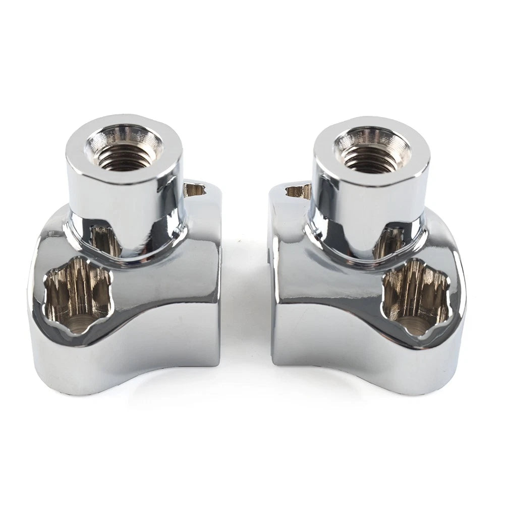 1.7" Tall Handlebar Risers Chrome for Harley Softail Dyna Street Bob Sportster
