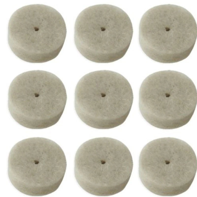10pc Felt Buffing Polishing Wheels for Rotary Tool (1/2" Mandrel)