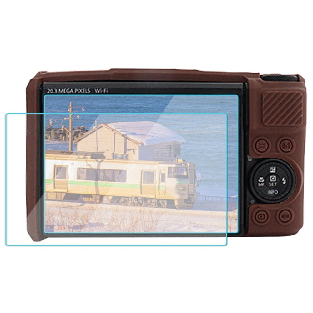 Silicone Case + 2 Tempered Glass Screen Protectors for Canon SX740