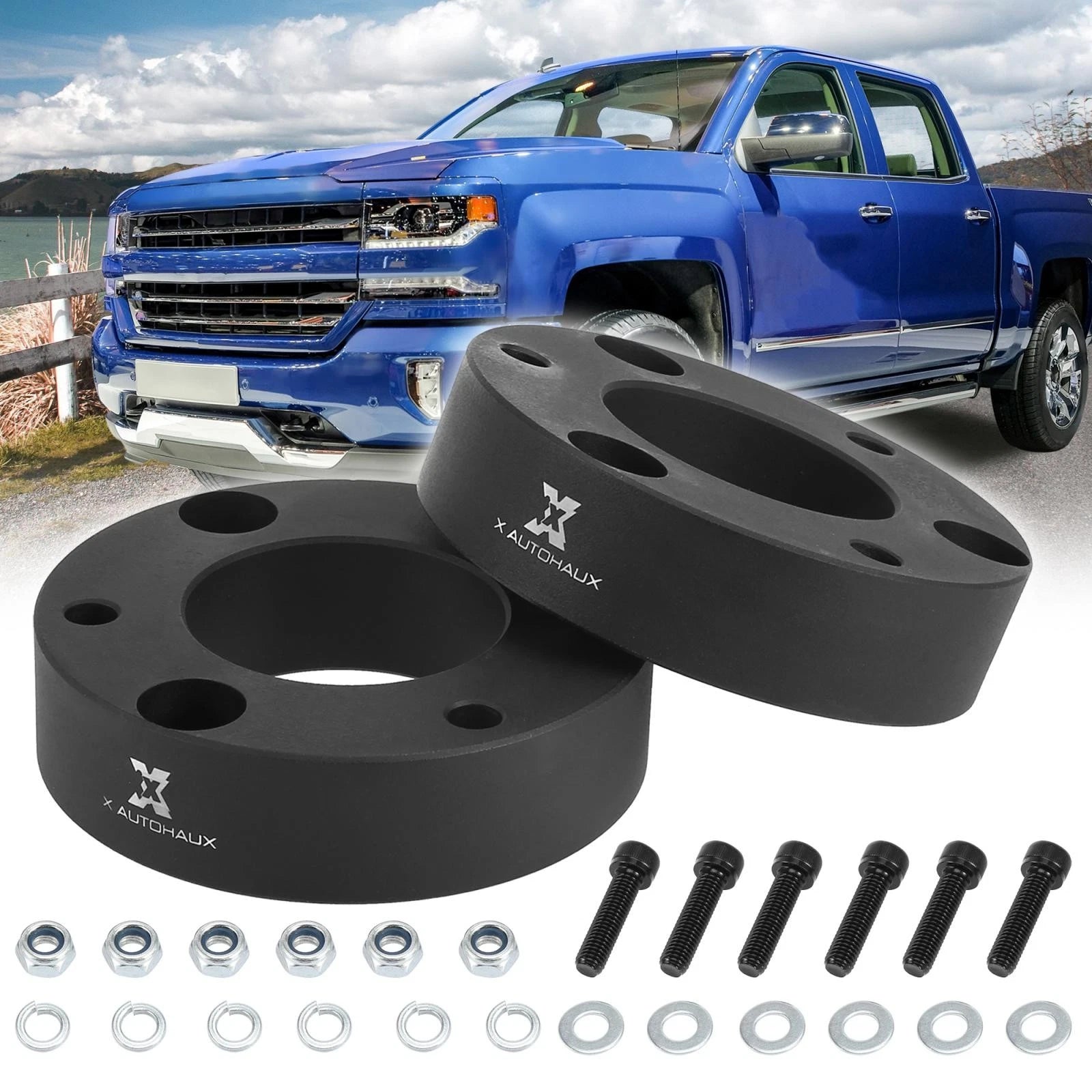 2.5 Inch Front Leveling Lift Spacers Kit for Silverado Sierra 1500 (2007–2017)