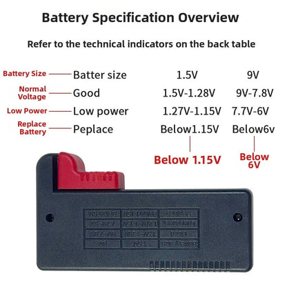 Battery for AA AAA Button Cells (1.2V, 3V, 3.7V, 4.8V, 9V)
