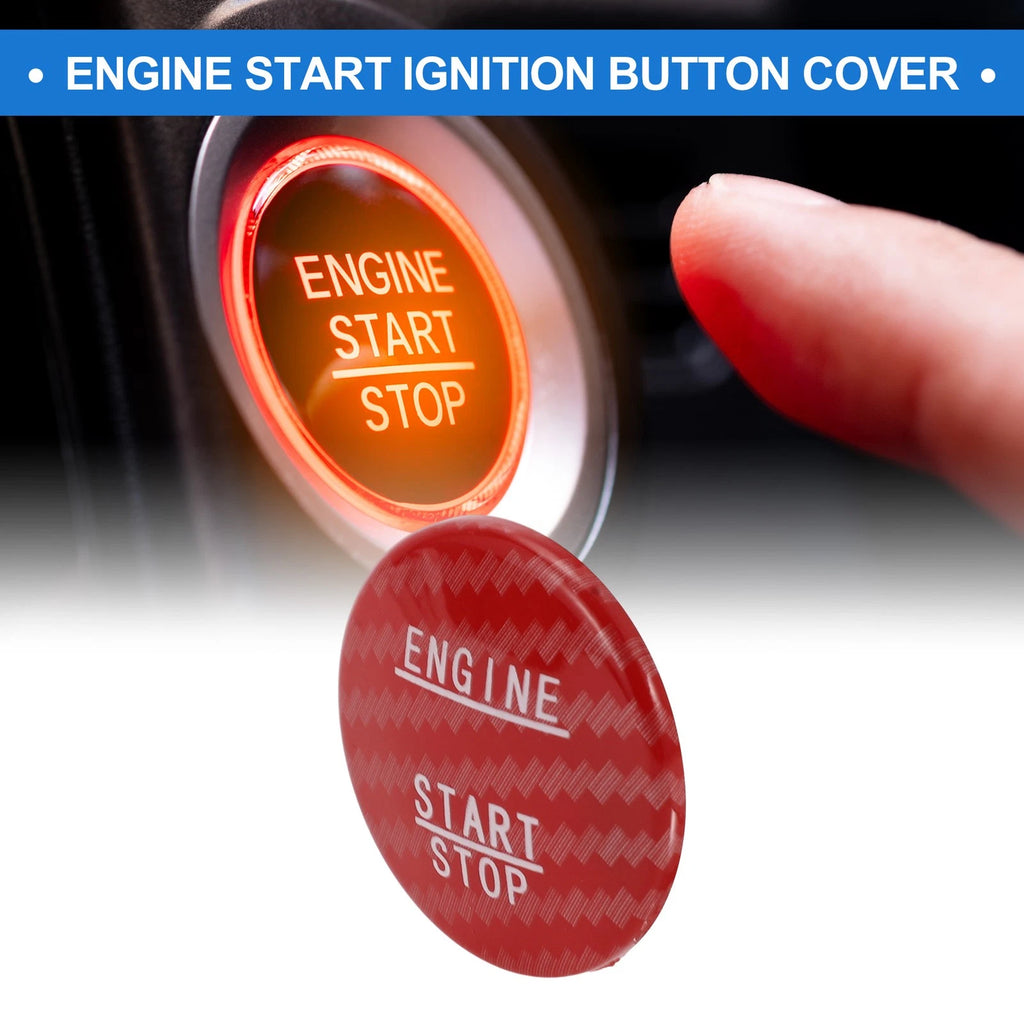 Push Start Button Cover Compatible with Mercedes Benz W176 3.5cm Red