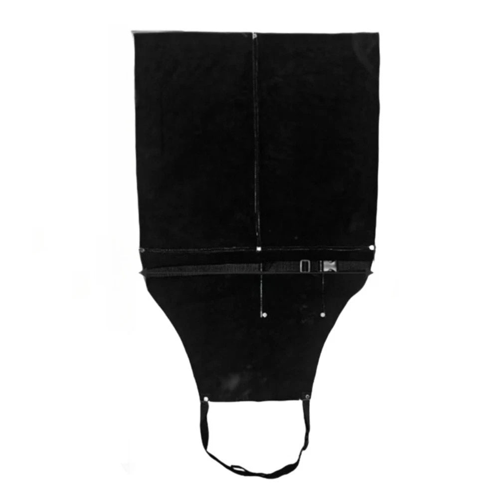 Black Leather Welding Apron 90 cm x 60 cm for Professional Use