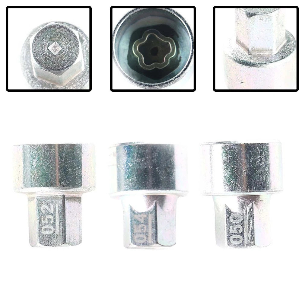 Tire Wheel Lock Anti-Theft Screw Lug Nut Bolt Removal Key Socket for F12 (2012–2019)