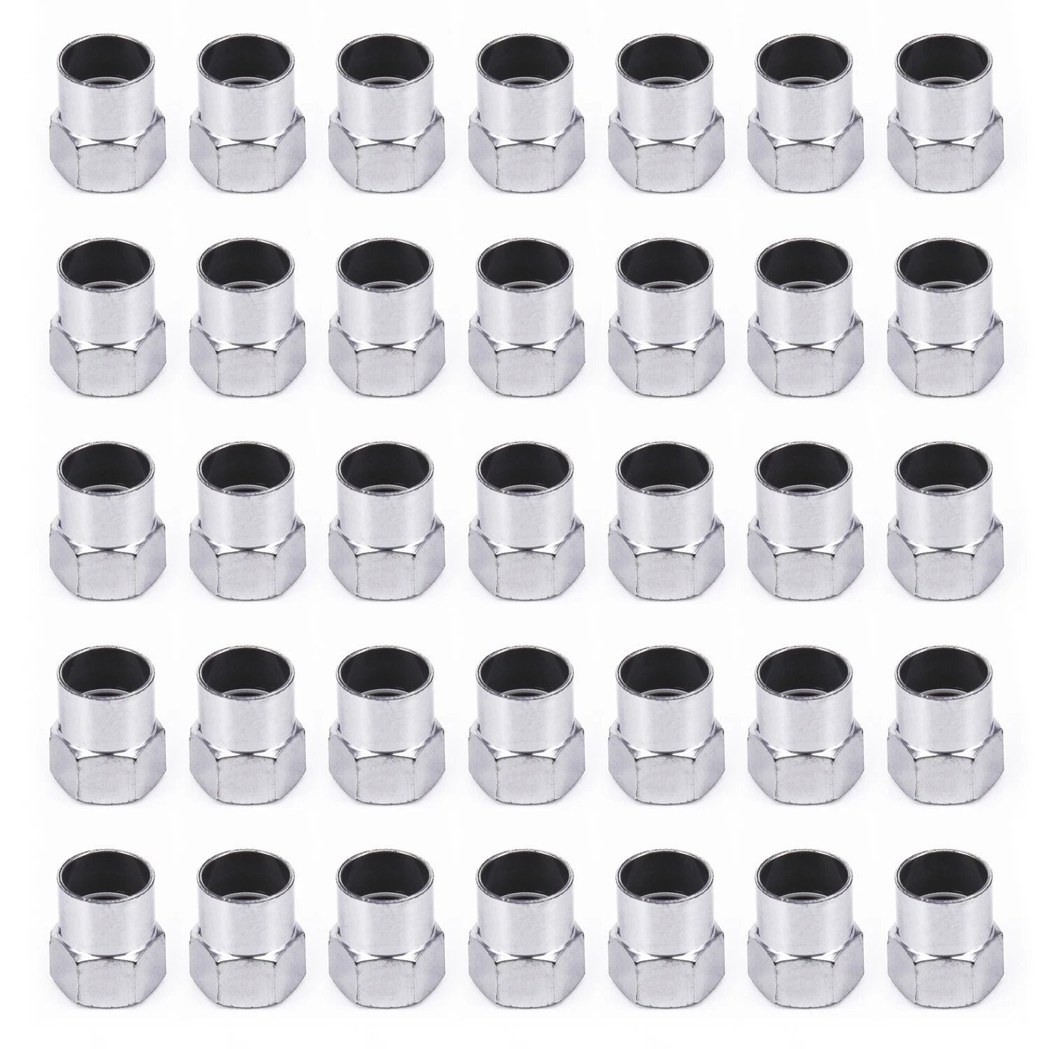 100 Pcs Chrome Valve Stem Caps for Car Truck Auto Wheels