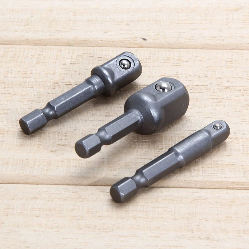 8Pcs Socket Adaptor for Drivers Drill Bits (Steel)