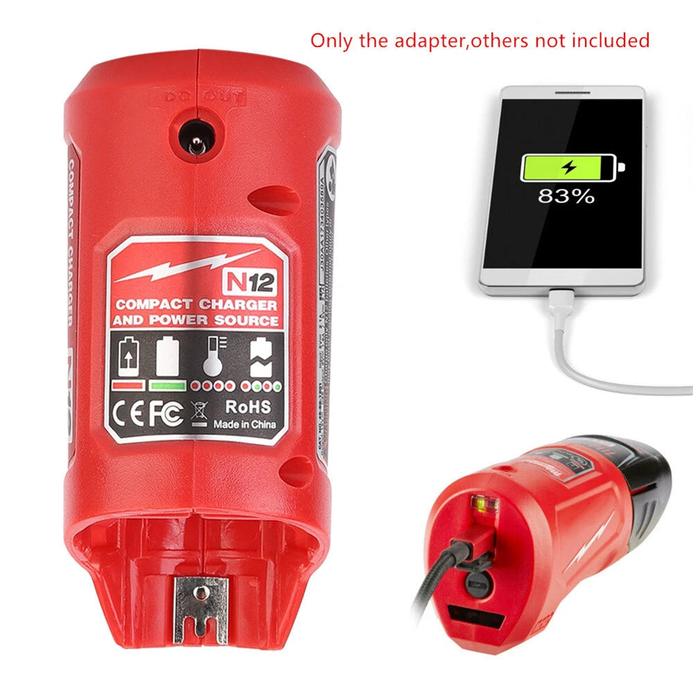 M12 Li-Ion Battery Adapter for Milwaukee (48-59-1201)