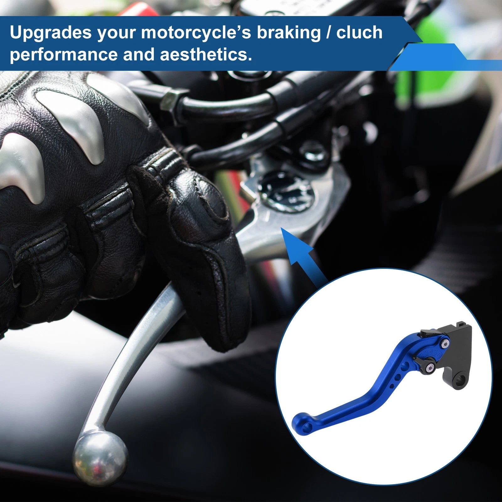Adjustable Short Brake Clutch Levers for Triumph Trident 660 (2021–2024) - Solid Blue