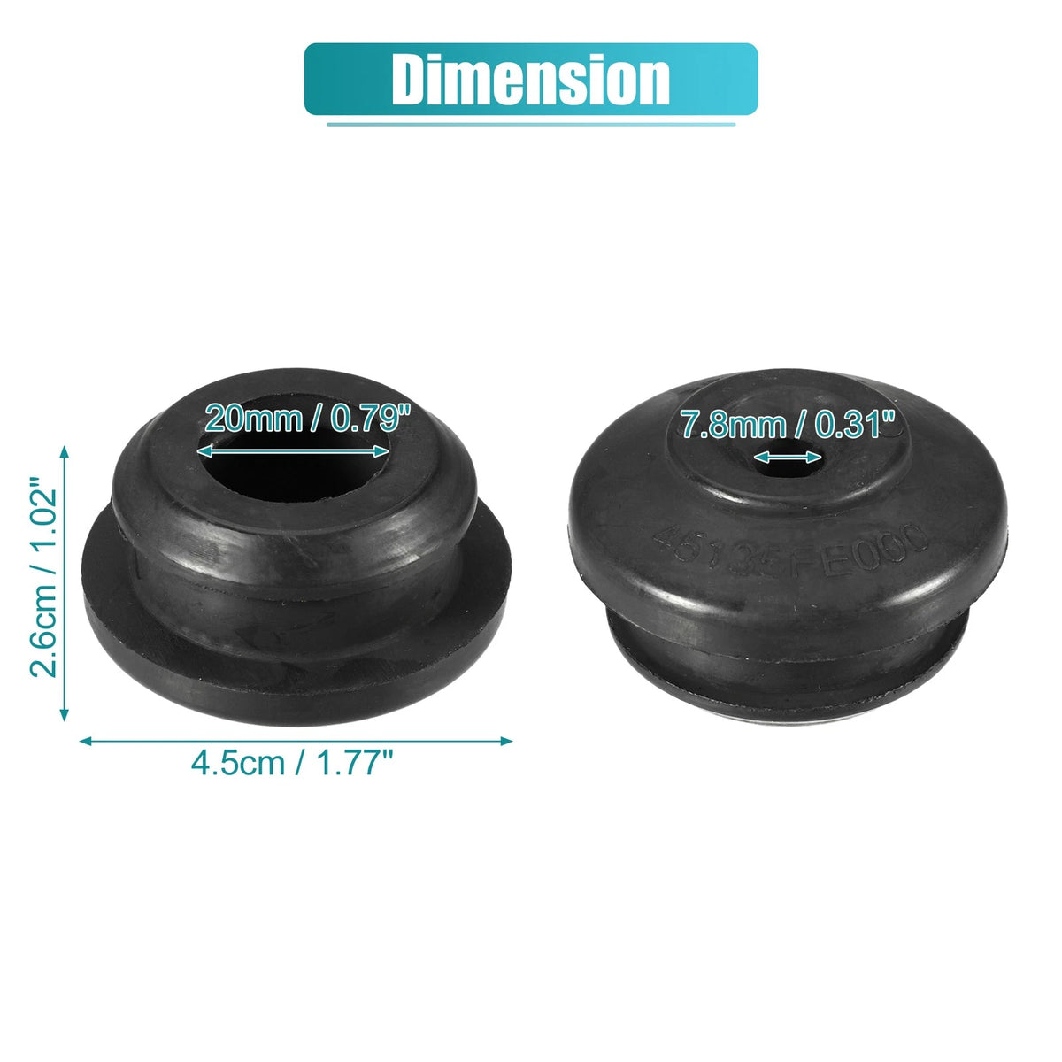 2X Radiator Assembly Lower Mount Cushion Rubber Bush for Subaru Forester (2014–2018)