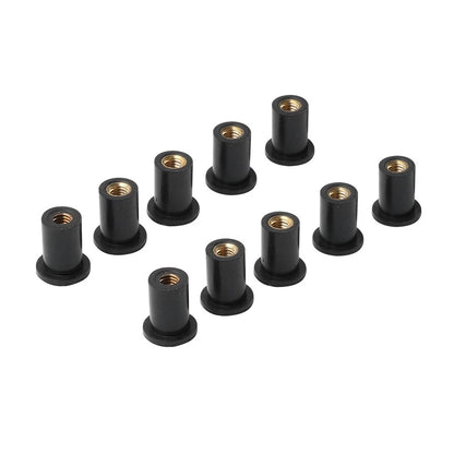 10x Windshield Rubber Nut M4 for Motorcycle (Vibration Damper)