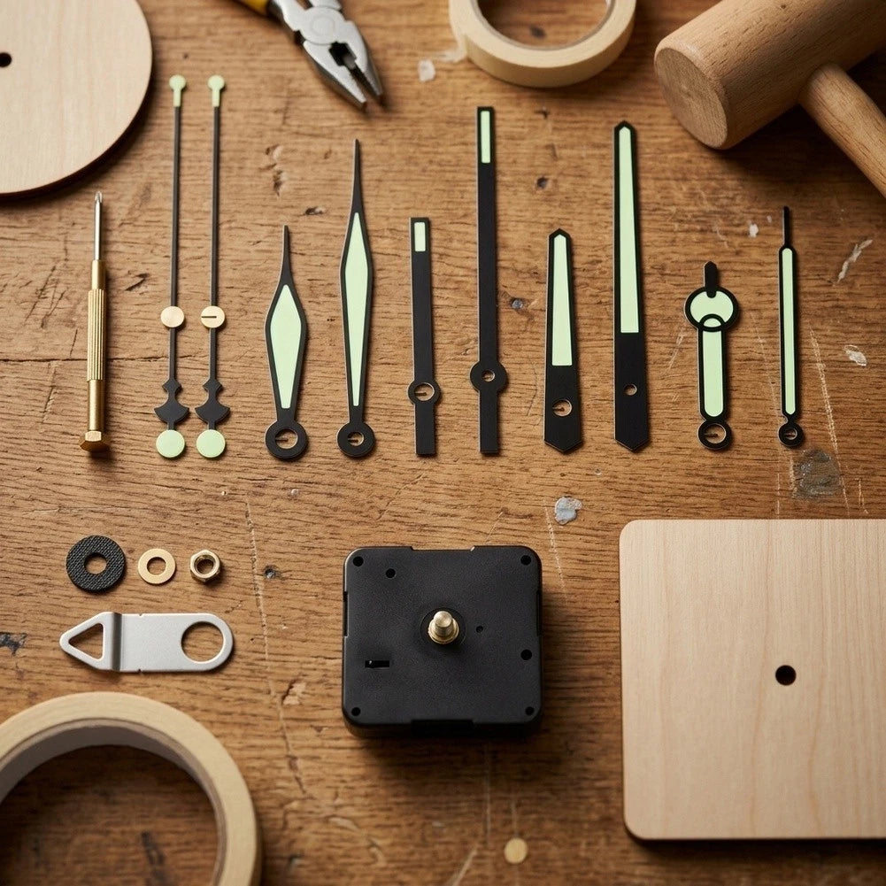 Quartz Clock Movement Kit with Luminous Hands for Replacement Projects