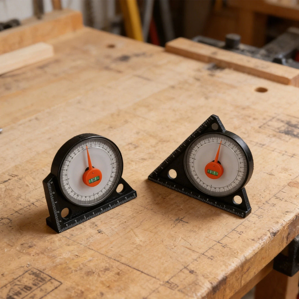 2X Magnetic Protractor Level Finder with Clinometer Meter Gauging Tool Set