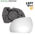 Heated Left Side Mirror Glass Replacement for Audi A3 A4 A5 A6 A8 Q3 (2010–2020)