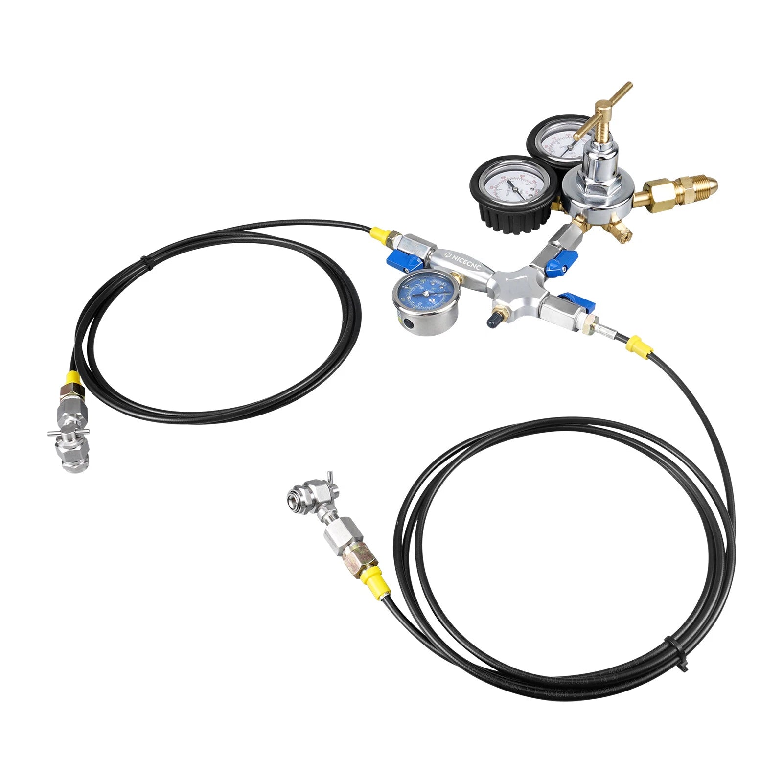 Dual Hose Nitrogen Fill Kit for Nitrogen Shock with Schrader Valve