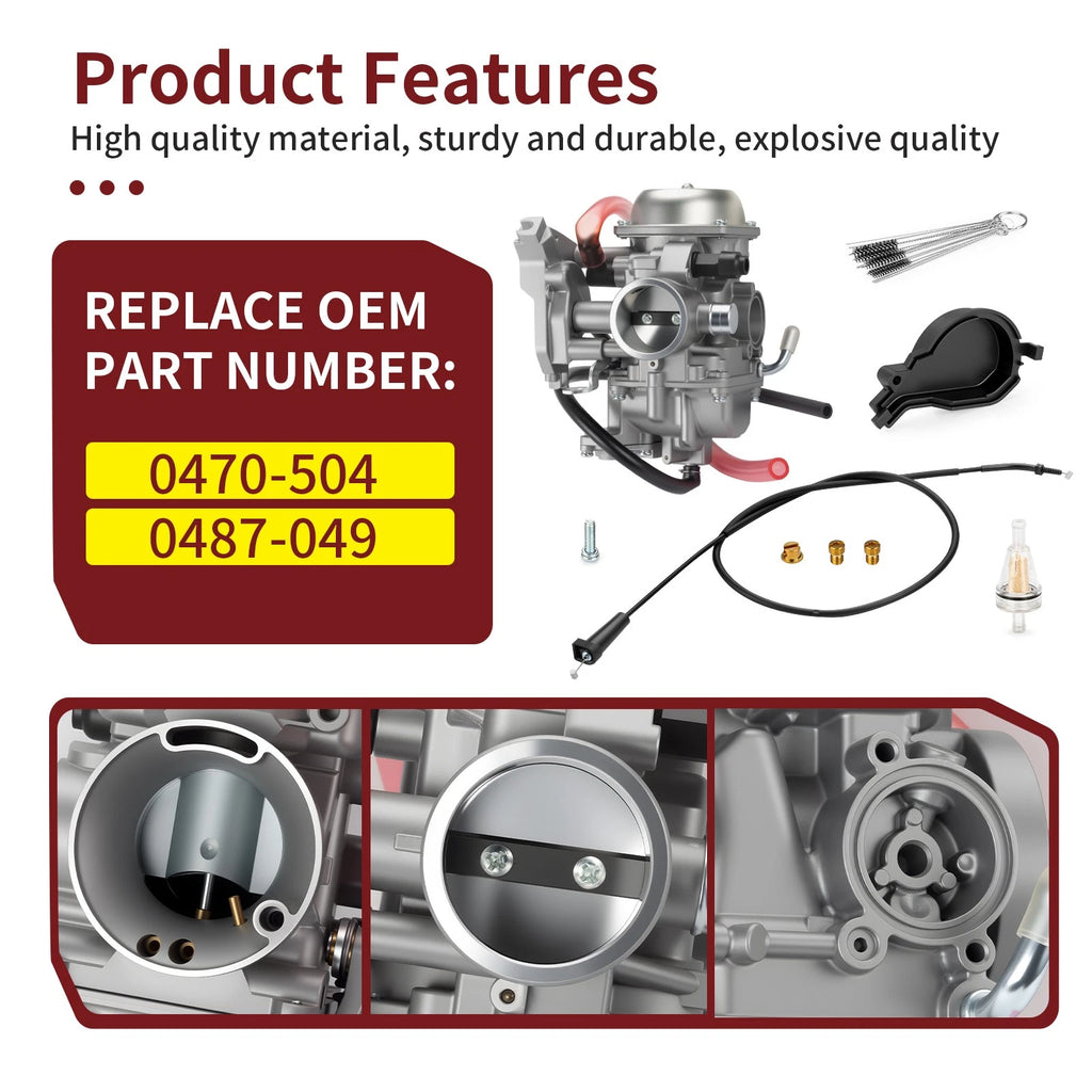 Carburetor Assembly for Arctic Cat ATV 400 (2004) #0470-504