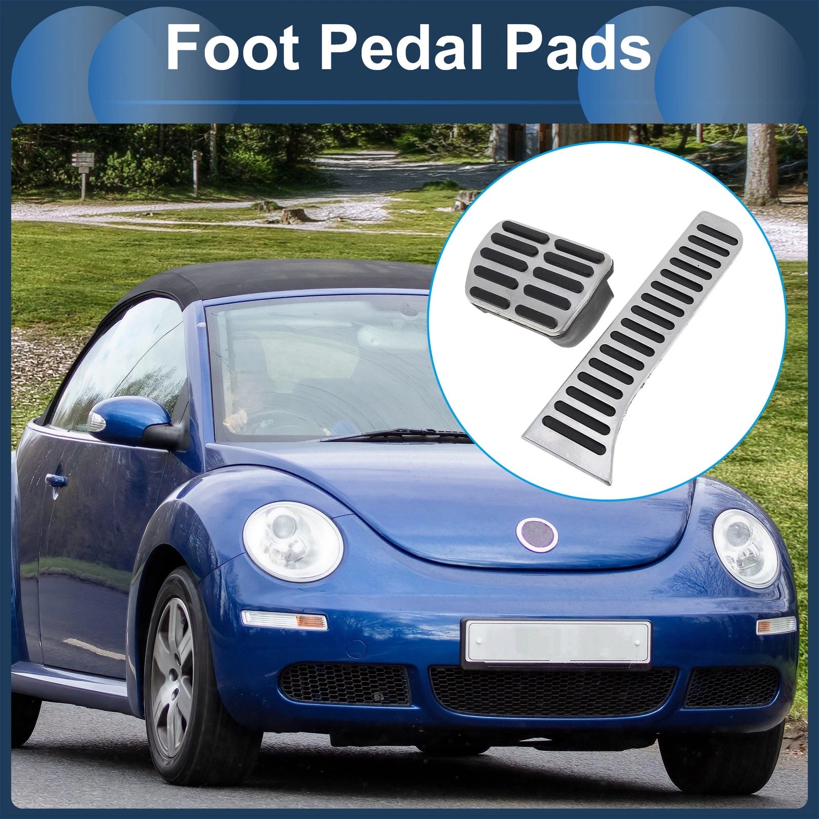 Automatic Footrest Pedals Cover Set for Volkswagen Beetle (2012–2019)
