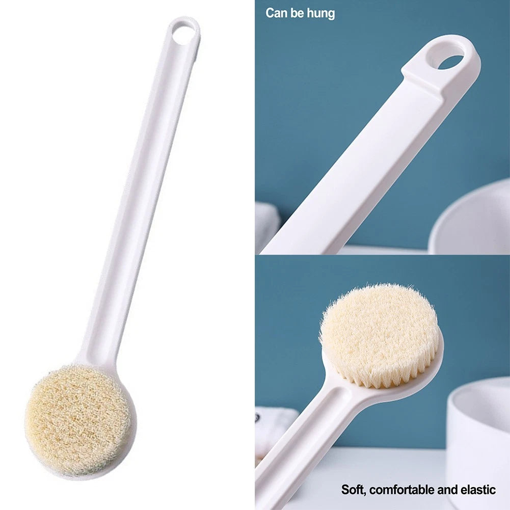 Long Handle Back Brush for Shower with Soft Nylon Bristles