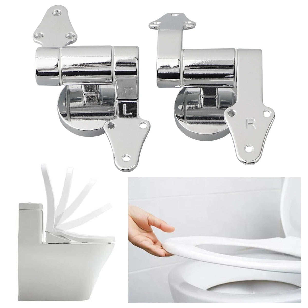 Anti Shock Zinc Alloy Hinge for Toilet Cover (Universal Fit)