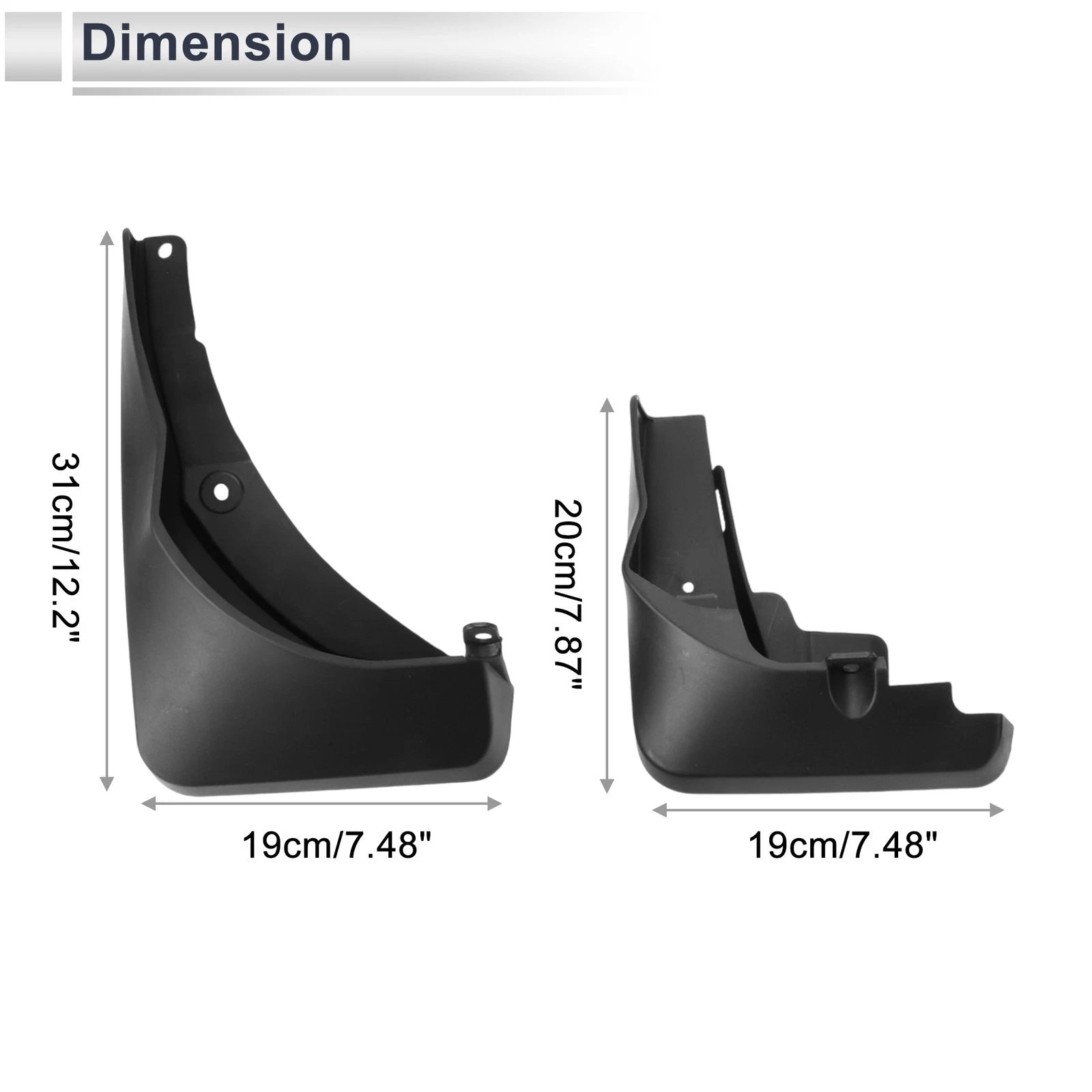 Mud Flaps Splash Guards Set for Audi Q2 (2018–2021)
