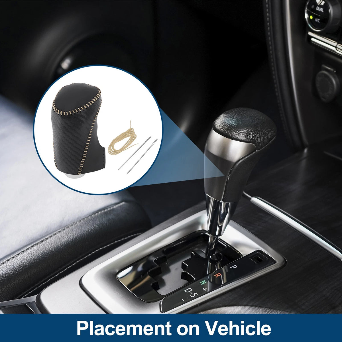 Gear Shift Knob Cover Carbon Fiber Replacement for Chevrolet Malibu (2008–2012)