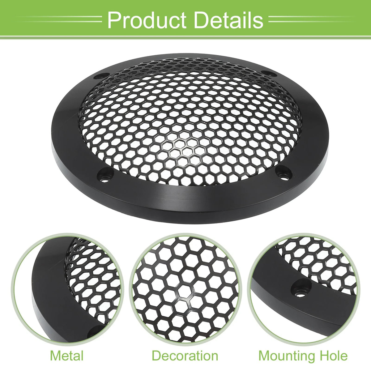 Set of 1 Car Speaker Grill Cover for Subwoofer (Universal)