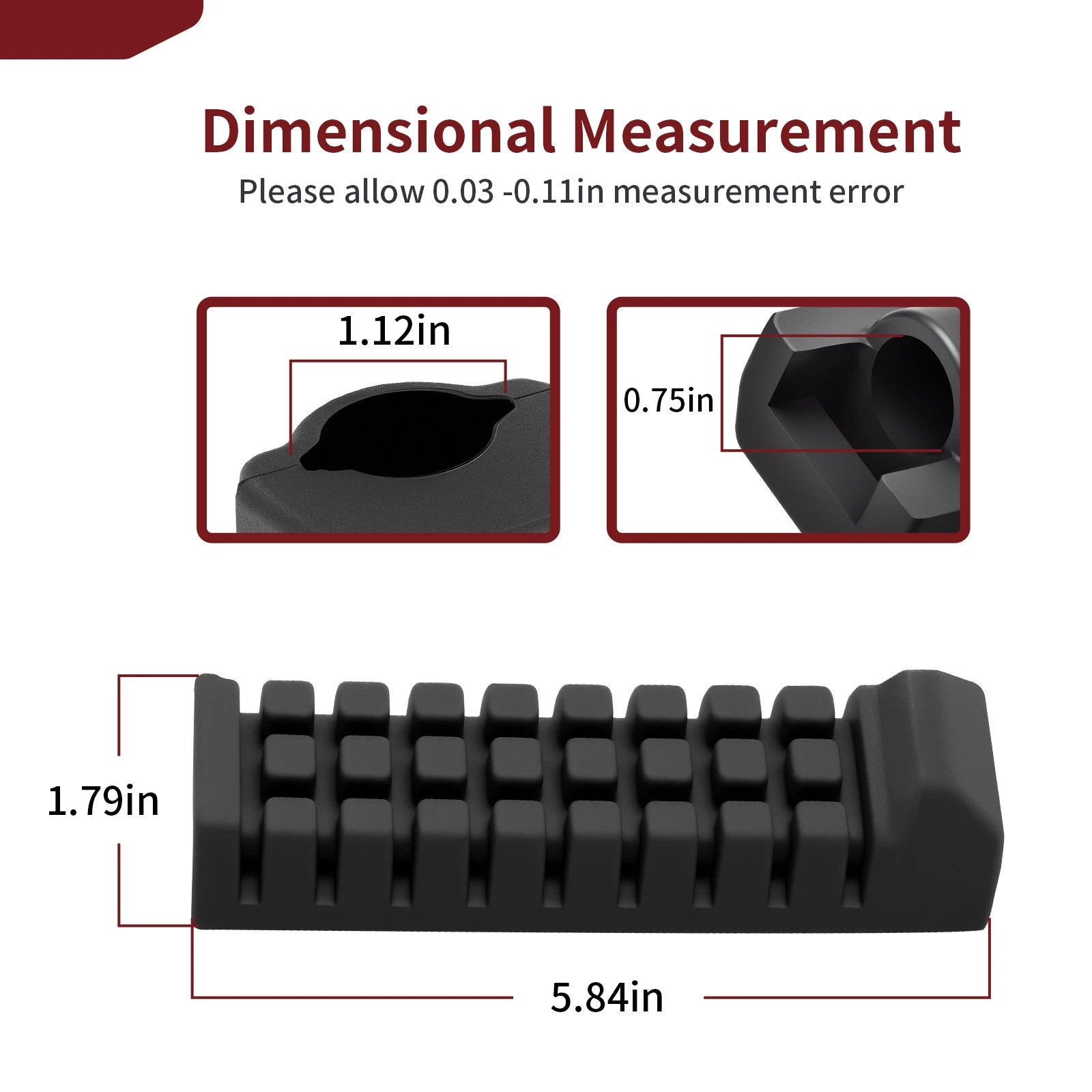 Rubber Foot Peg Rest for Suzuki QuadSport 80 LT80 LT80S (1987–2006) 43551-40B00