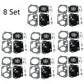 Set of 8 Carburetor Diaphragm Gasket Kit for ZAMA RB-156 C1U-W43 C1U-W45