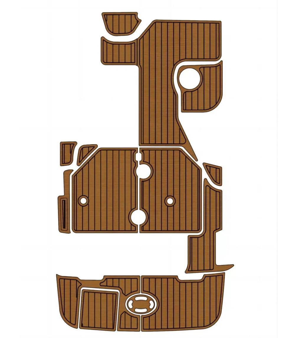 EVA Teak Flooring Cockpit Pad for Sea Ray 240 Sundancer (2001) R1