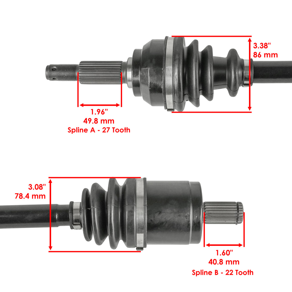 Front Left CV Axle Replacement for John Deere HPX 4X2 and 4X4 (2019–2023)