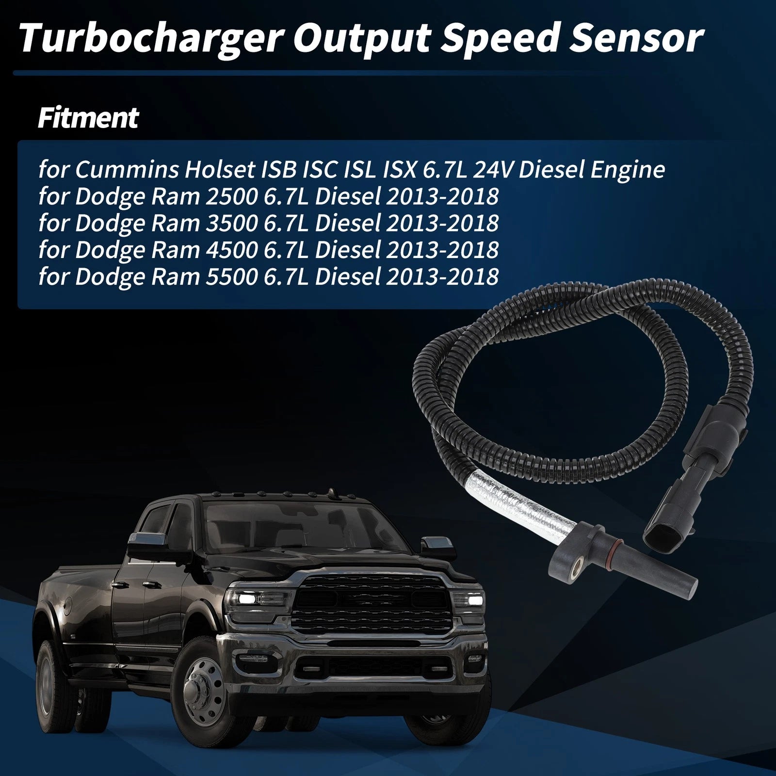 Turbocharger Speed Sensor Replacement for Dodge Ram 2500 6.7L (2013–2018)